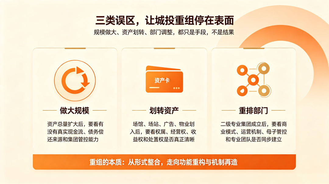 图2 三类误区，让城投重组停在表面