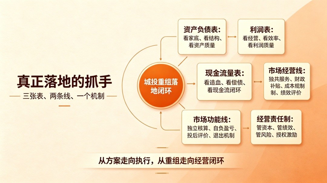 图3 真正落地的抓手：三张表、两条线、一个机制