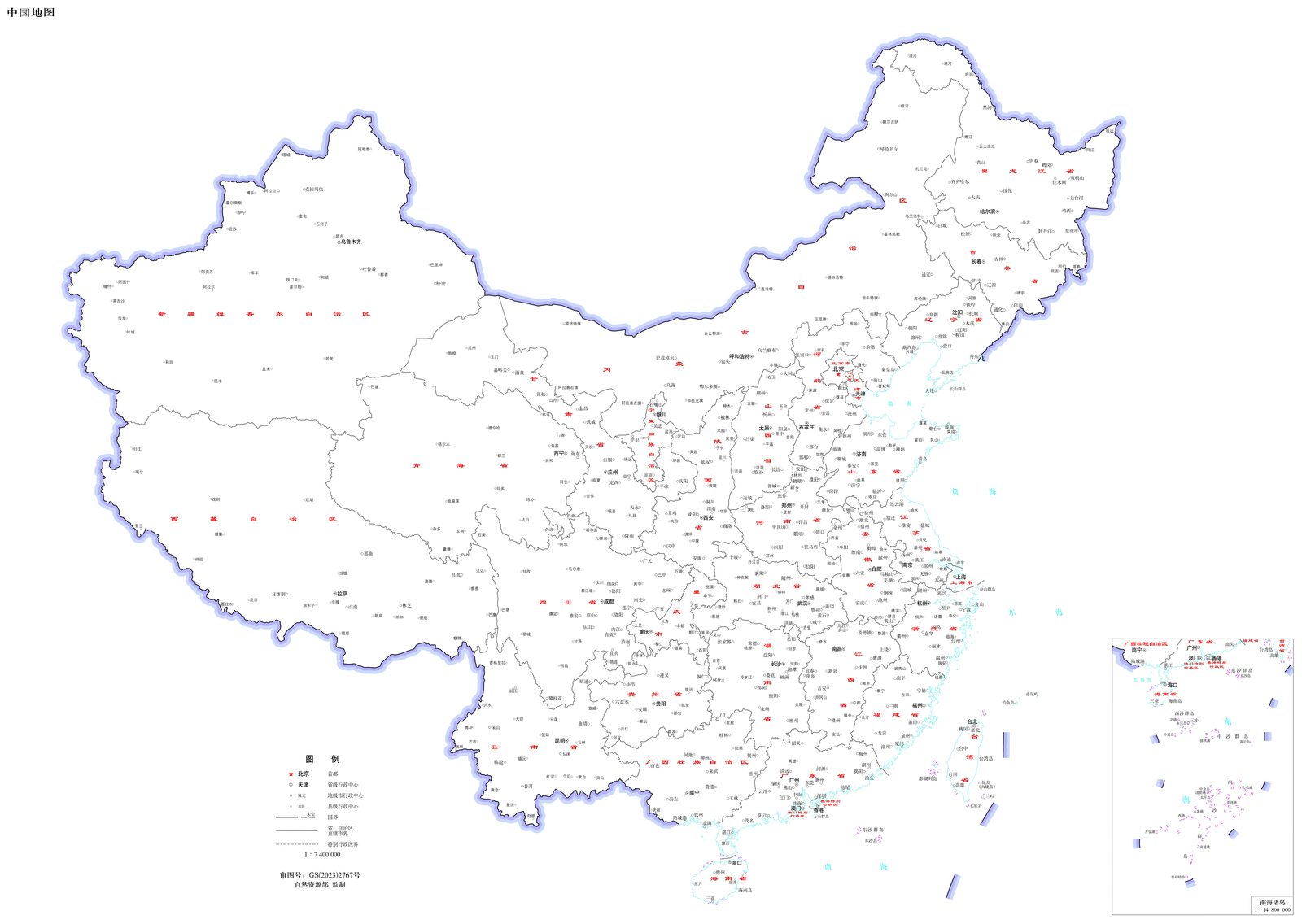 中国标准地图（审图号 GS(2023)2767号）· 百城行覆盖示意